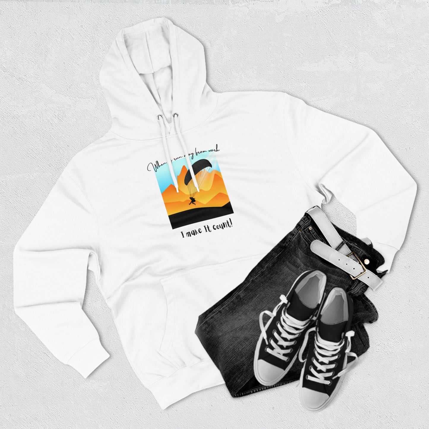 When I run Unisex Premium Pullover Hoodie